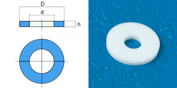 Unterlegscheibe DIN 125 aus PTFE