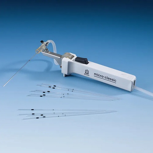 Micro pipetting aid | with thumb wheel for media intake and media discharge, as well as a ventilation button