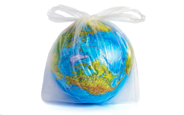 Globus im Einwegbeutel aus Polyethylen Globus im Einwegbeutel aus Polyethylen