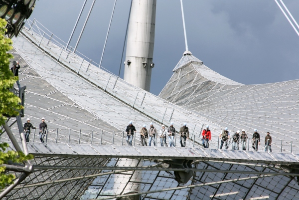 Dachkonstruktion des Muenchner Olympiastadions