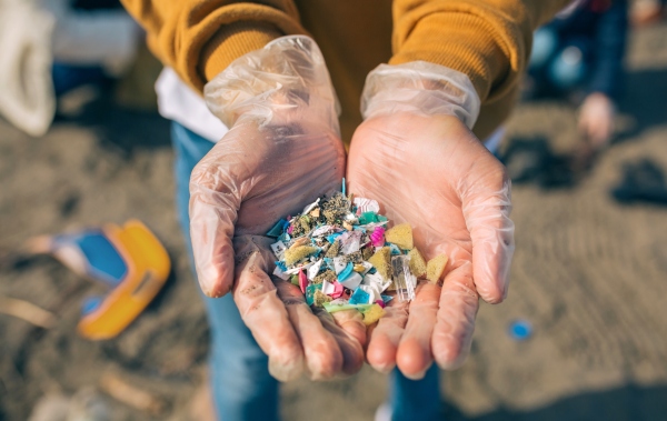Mikroplastik am Strand