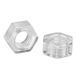 Sechskantmutter (DIN 934) aus PC | Werkstoff: PC (Polycarbonat) | Farbe: durchsichtig, klar sechskantmutter-din-934-aus-pc