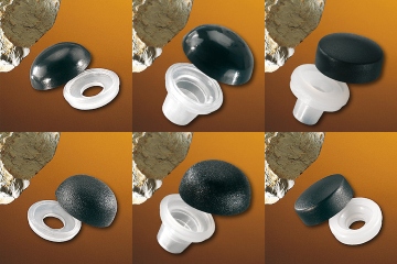Abdeckkappe aus HDPE mit Rosette Abdeckkappe aus HDPE mit Rosette
