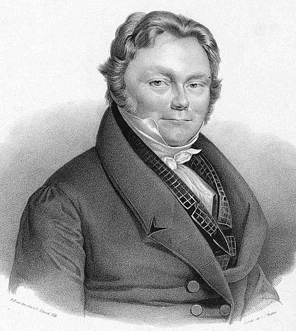 Der schwedische Mediziner und Chemiker Joens Jakob Berzelius in einer Litographie von 1836