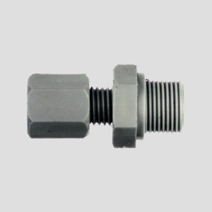 Gerader-Rohrverbinder mit Aussengewinde aus PP, PVDF oder PTFE
