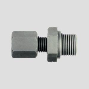 Gerader-Rohrverbinder mit Außengewinde aus PP, PVDF oder PTFE Gerader-Rohrverbinder mit Aussengewinde aus PP, PVDF oder PTFE