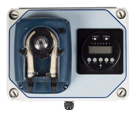 Peristaltikpumpe mit integriertem Steuermodul Peristaltikpumpe mit integriertem Steuermodul