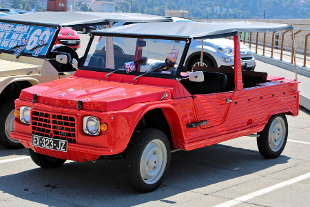 ABS-Copolymer im Einsatz: Beim Citroën Méhari wurden die Kunststoffteile der nicht-selbsttragenden Karosserie auf ein Gerippe aus Stahlprofilen und Stahlrohren genietet.