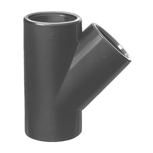 Y-Shaped Connector 45° with Bonded Socket Joint made of PVC-U