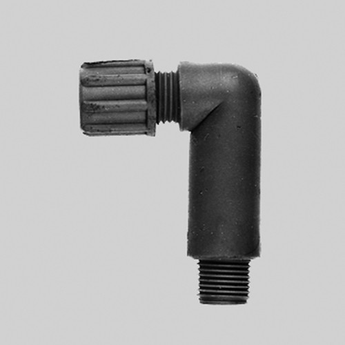 Elbow Connector with Male Thread made of PP or PVDF - long