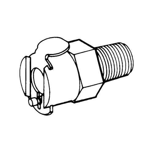 Quick-Disconnect Coupling made of Chromium-Plated Brass, NW 3.2 mm