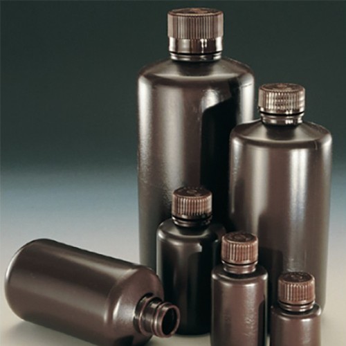 Narrow-Neck High Shoulder Bottle made of HDPE - brown