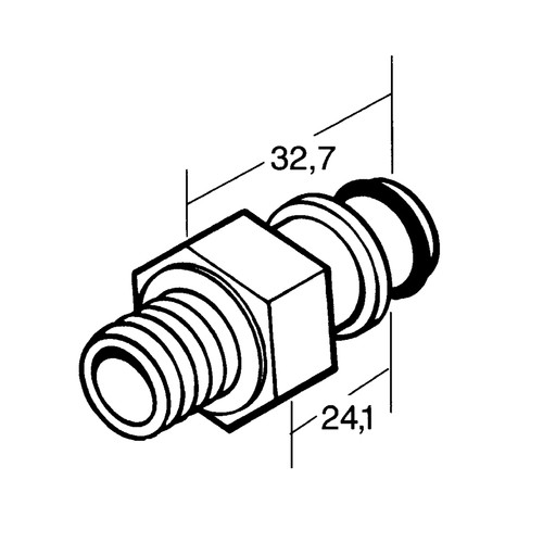 PP-Schnellverschluss-Stecker, NW 9,5 mm