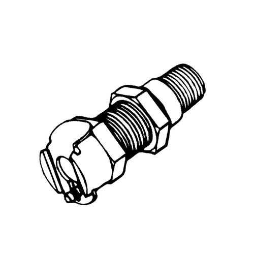 Quick-Disconnect Coupling made of Chromium-Plated Brass, NW 6.4 mm - Control Panel