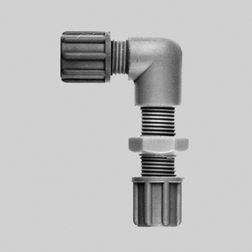 Elbow Connector made of PP or PVDF - Bulkhead