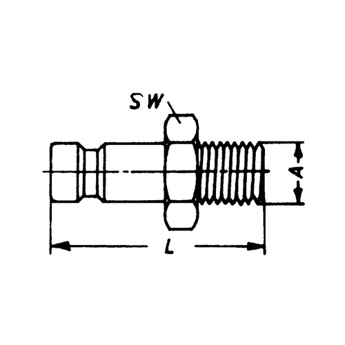 Quick-Disconnect Nipple made of Stainless Steel, NW 7.8 mm - shutting-off on one side