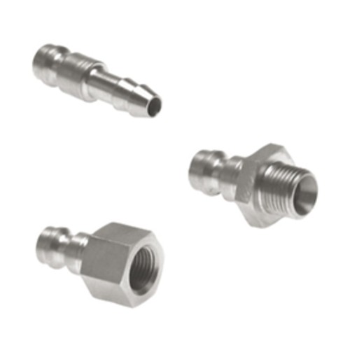 Schnellverschluss-Stecker aus Edelstahl, NW 5 mm - zweiseitig absperrend