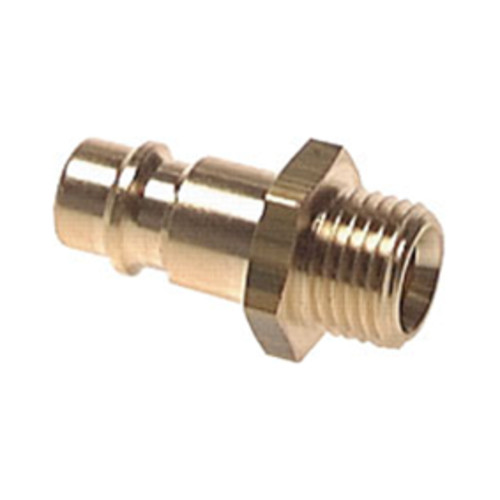 Schnellverschluss-Stecker aus Messing-vernickelt, NW 7,2 mm - zweiseitig absperrend