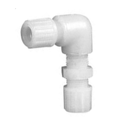 High-Pure Elbow Connector made of PFA - Bulkhead