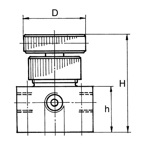 3-Wege-Hahn aus PTFE - L-Küken