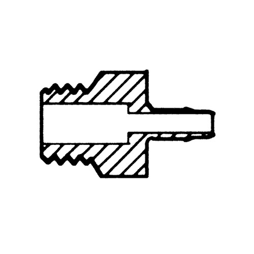 Mini Screw-in Connector with male thread UNF 1/4&amp;quot;-28