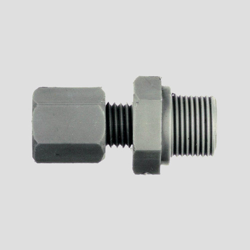 Straight Pipe Connector with Male Thread made of PP, PVDF or PTFE