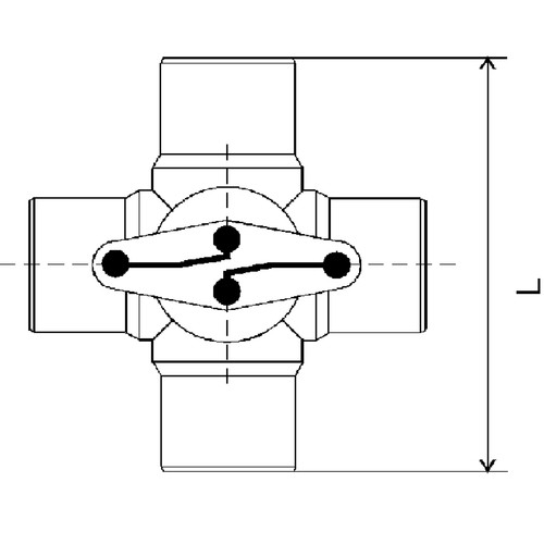 High-Quality Multiway Ball Cock made of PP, PVDF or PFA - injection-molded