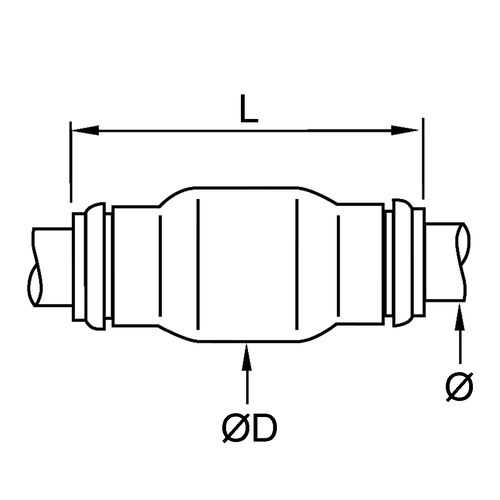 Gerader Verbinder für 8 mm Rohr Schnellsteck System - Liberty Vertriebs GmbH