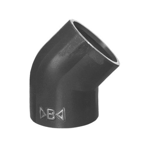 Elbow Connector 45º with Welding Sleeve made of PVDF