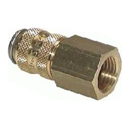 Quick-Disconnect Coupling made of Nickel-Plated Brass, NW 2.7 mm - shutting-off on both sides