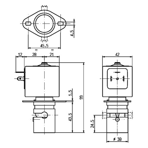 Schlauchquetschventil - Standard - mit 1 Schlauch