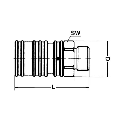 POM Quick-Disconnect Coupling, NW 12.2 mm