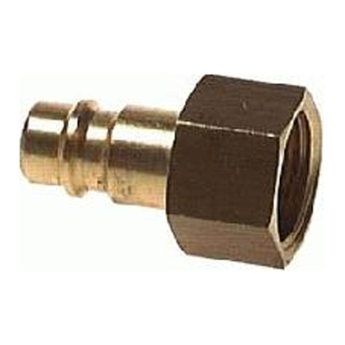 Schnellverschluss-Stecker aus Messing-vernickelt, NW 7,2 mm - einseitig absperrend