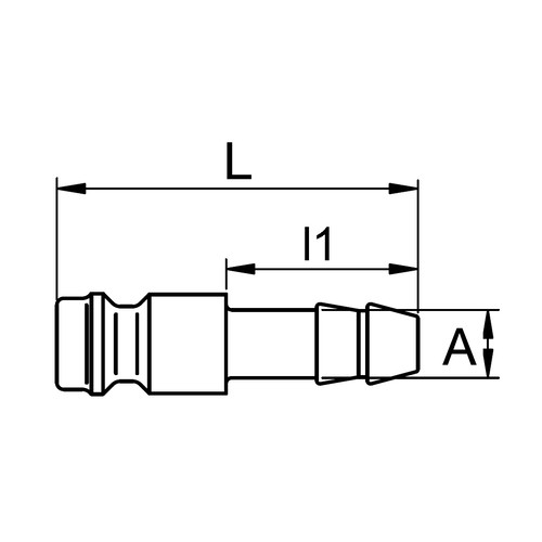 PVDF-Schnellverschluss-Stecker, NW 7 mm