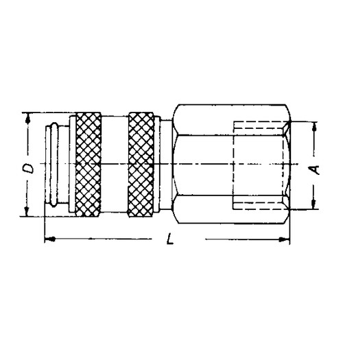 Schnellverschlusskupplung aus Edelstahl, NW 7,4 mm - zweiseitig absperrend