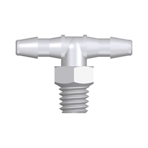 Mini T-Shaped Screw-in Connector with male thread UNF 10-32 - long