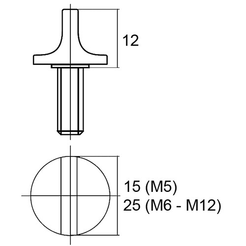 Wing Screw made of PA - simple wings