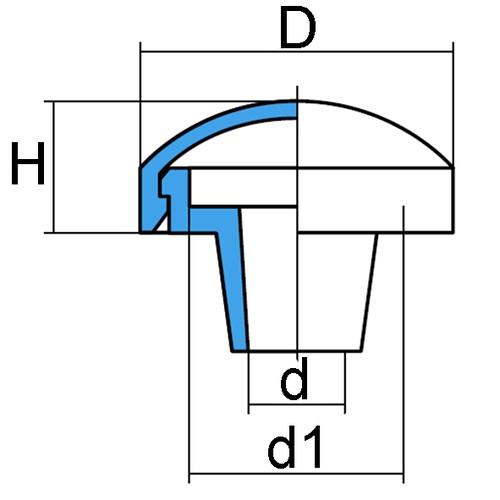 Abdeckkappe aus HDPE mit Rosette