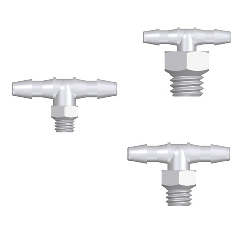 Mini T-Shaped Screw-in Connector with male thread UNF 10-32 - short