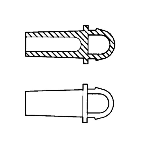 Luer End Plug (Male) with finger handle or loop