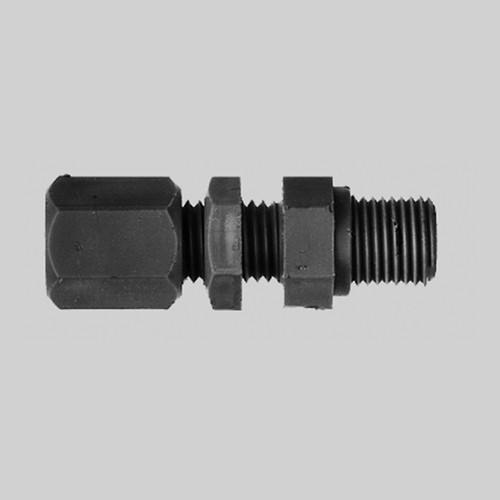 Straight Pipe Connector with Male Thread made of PP, PVDF or PTFE - Bulkhead