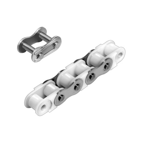 Single-Strand Roller Chains made of plastic - with stainless steel outer links
