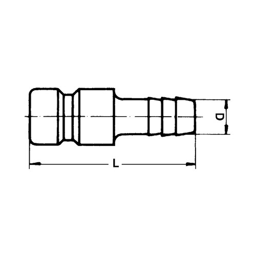 POM-Schnellverschluss-Stecker, NW 12,2 mm