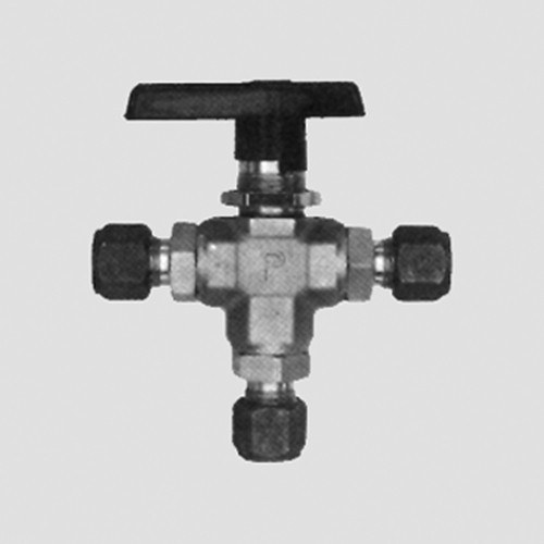 Three-Way Ball Valve made of Brass or Stainless Steel