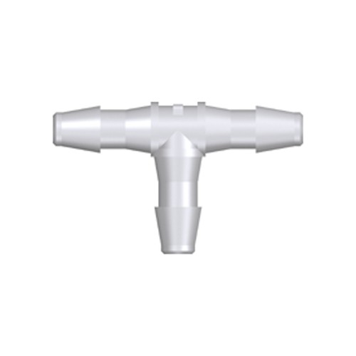 Mini T-Shaped Barb Connector - rounded elbow