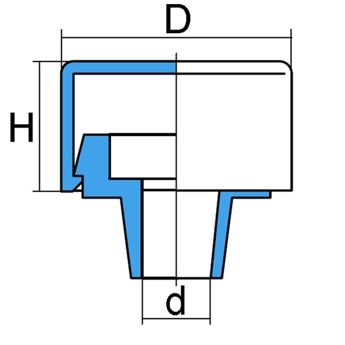 Abdeckkappe aus HDPE mit Rosette