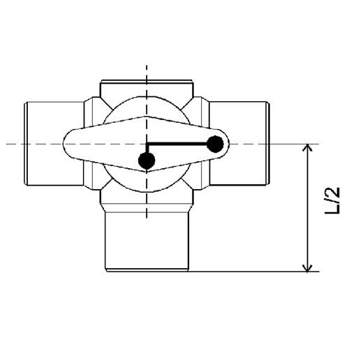 High-Quality Multiway Ball Cock made of PP, PVDF or PFA - injection-molded