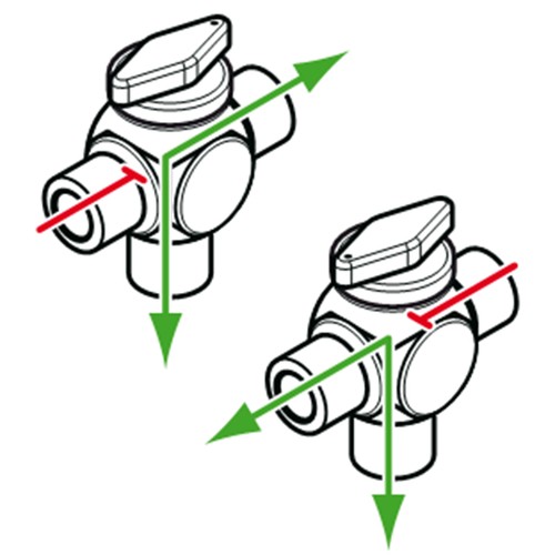 Mehrweg-Kugelhahn aus PP, PVDF oder PFA - gespritzt