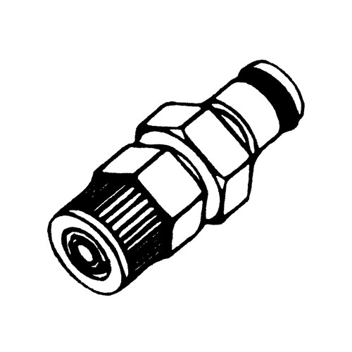 Schnellverschluss-Stecker aus Messing-verchromt, NW 6,4 mm