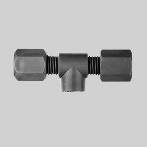 T-Shaped Pipe Connector with Female Thread made of PP, PVDF or PTFE